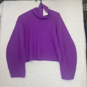Ulla Johnson Vibrant Purple Turtleneck Sweater